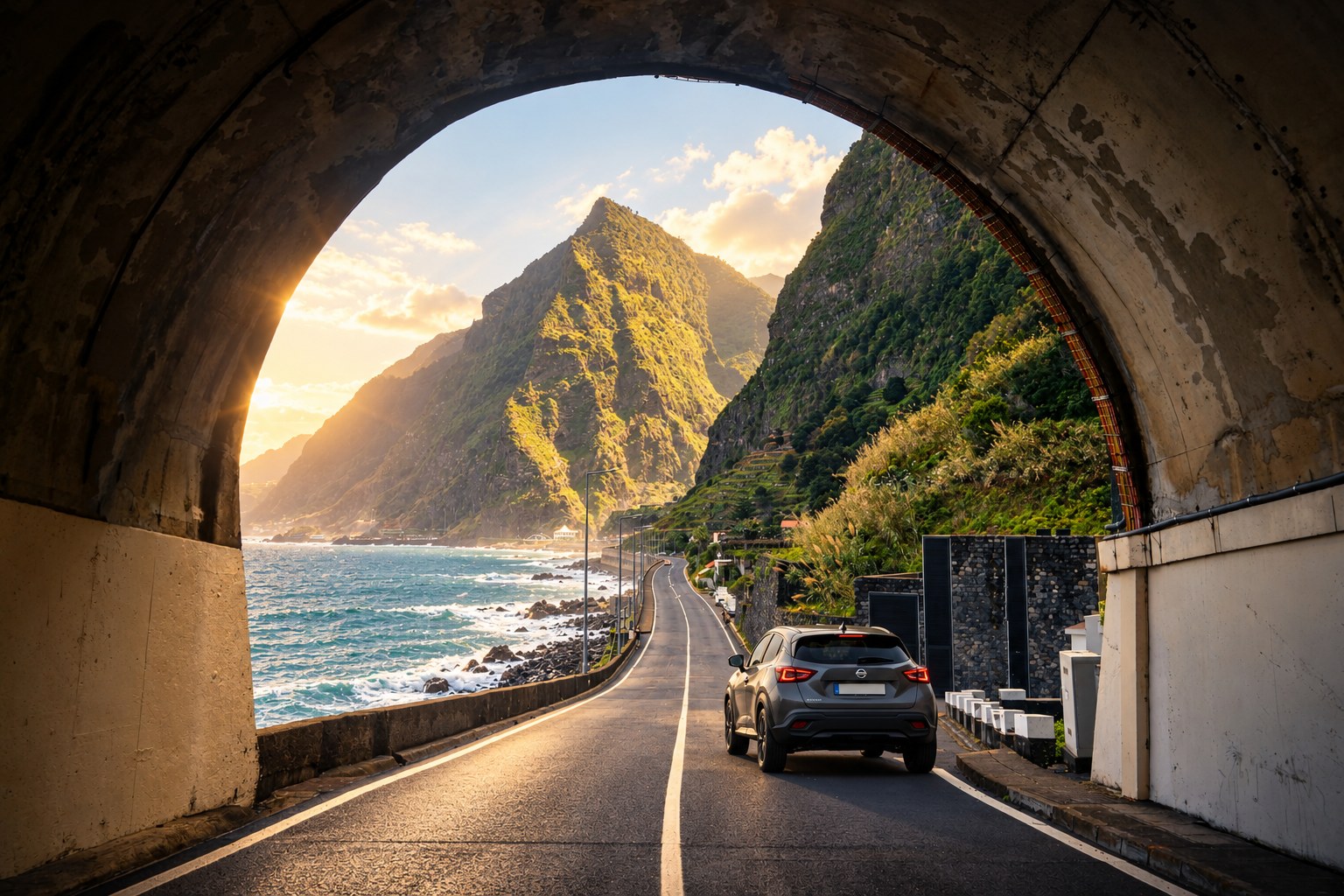 Coastal road at São Vicente, Madeira